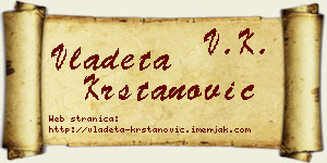 Vladeta Krstanović vizit kartica